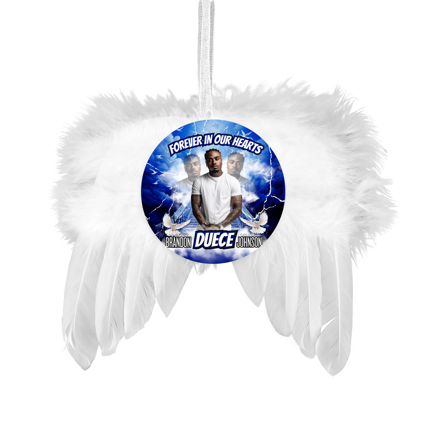 Single Editable Memorial Design (Blue)