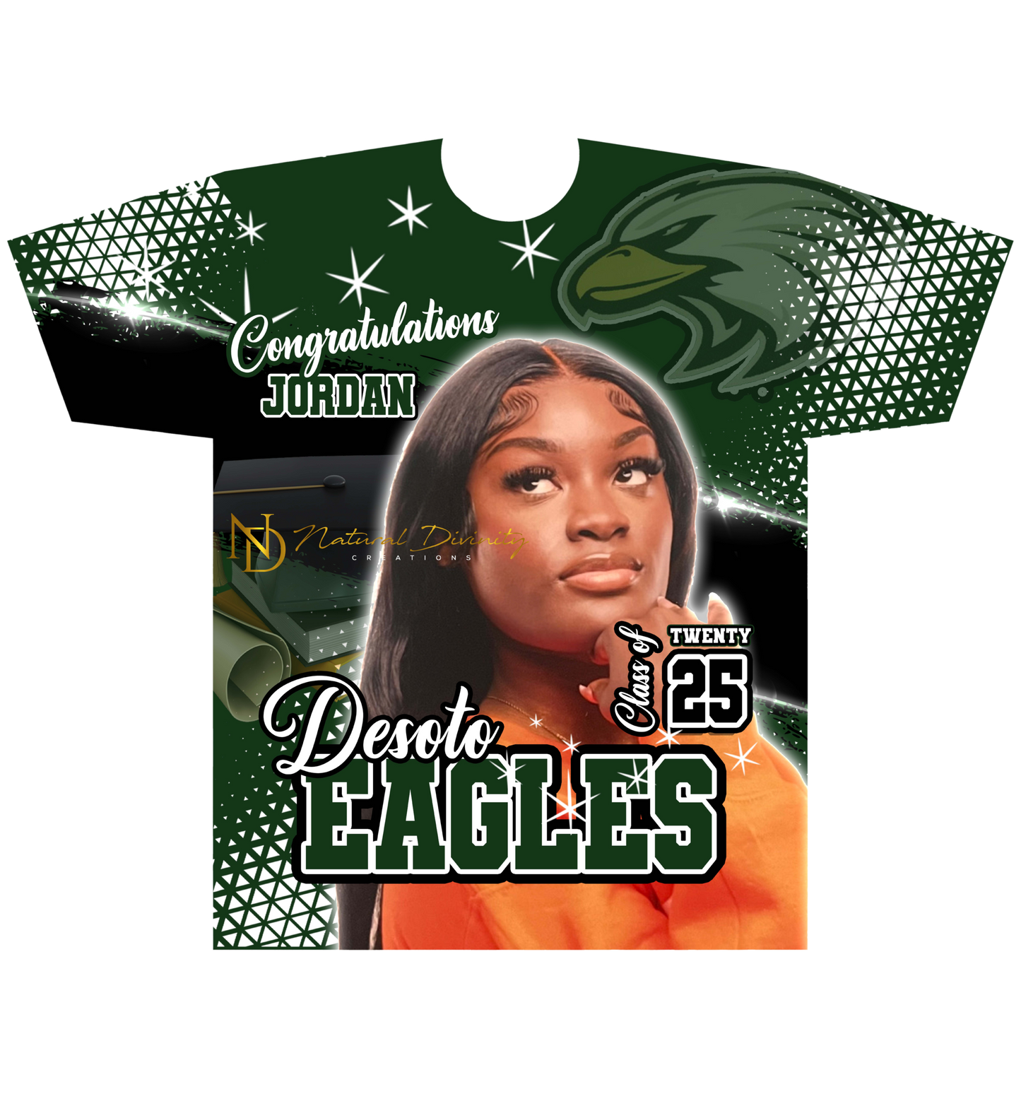 Pre-Designed 3D Graduation Shirt β Class of 2025