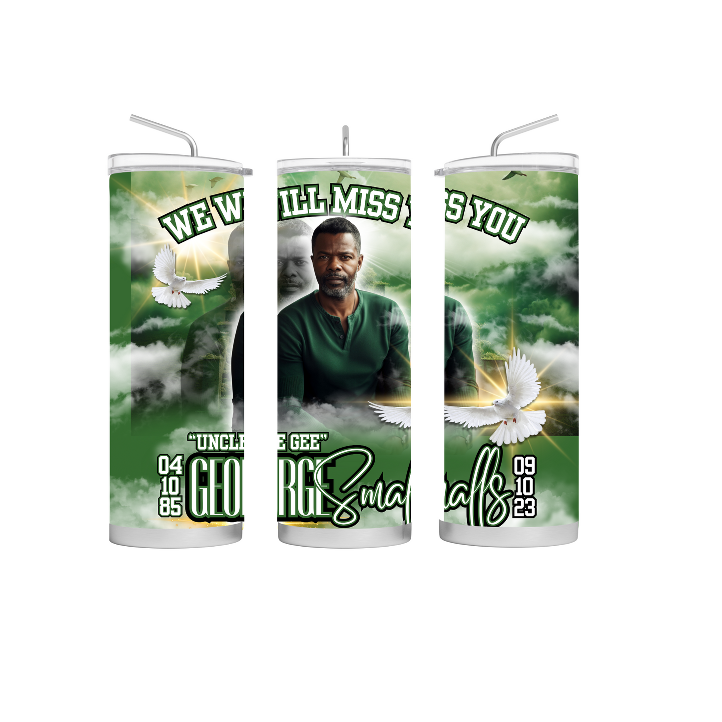 Single Editable Memorial Design (Green)