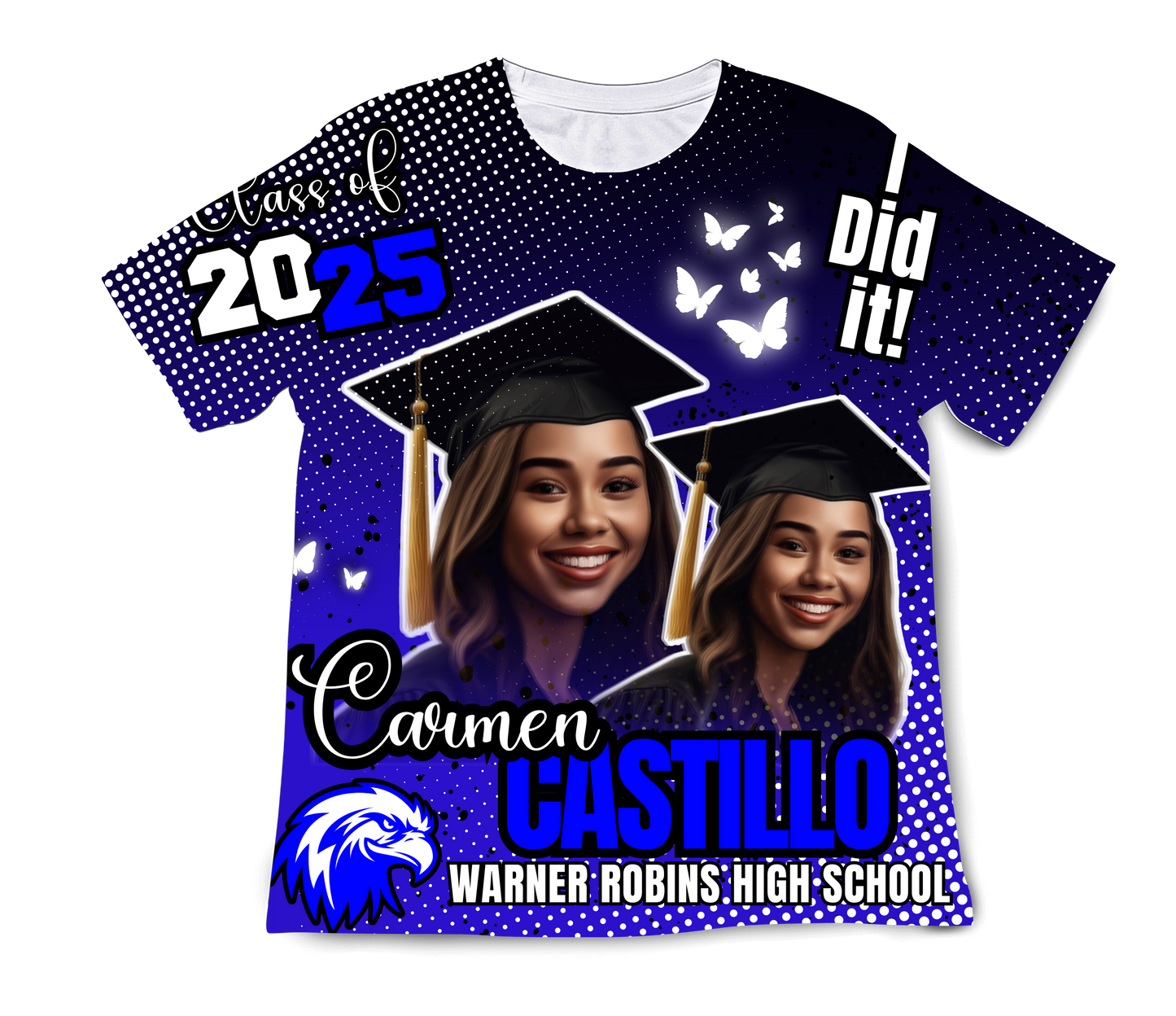 Pre-Designed 3D Graduation Shirt β Class of 2025