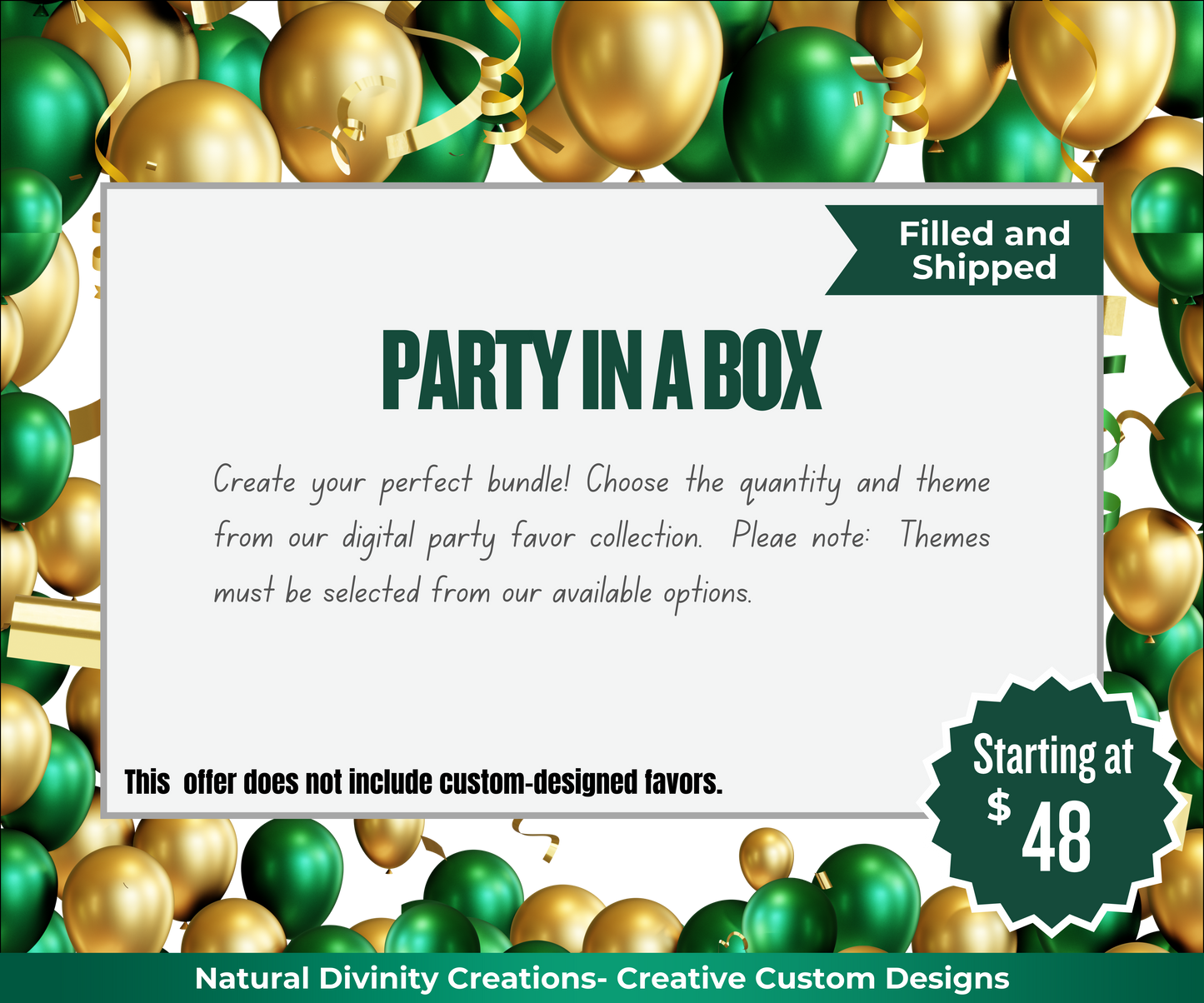 Party Favors Filled and Shipped
