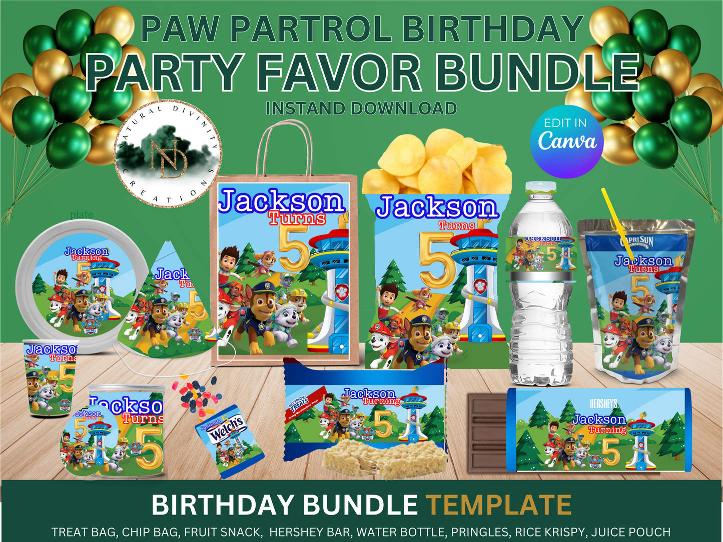 Paw Patrol Party Favor