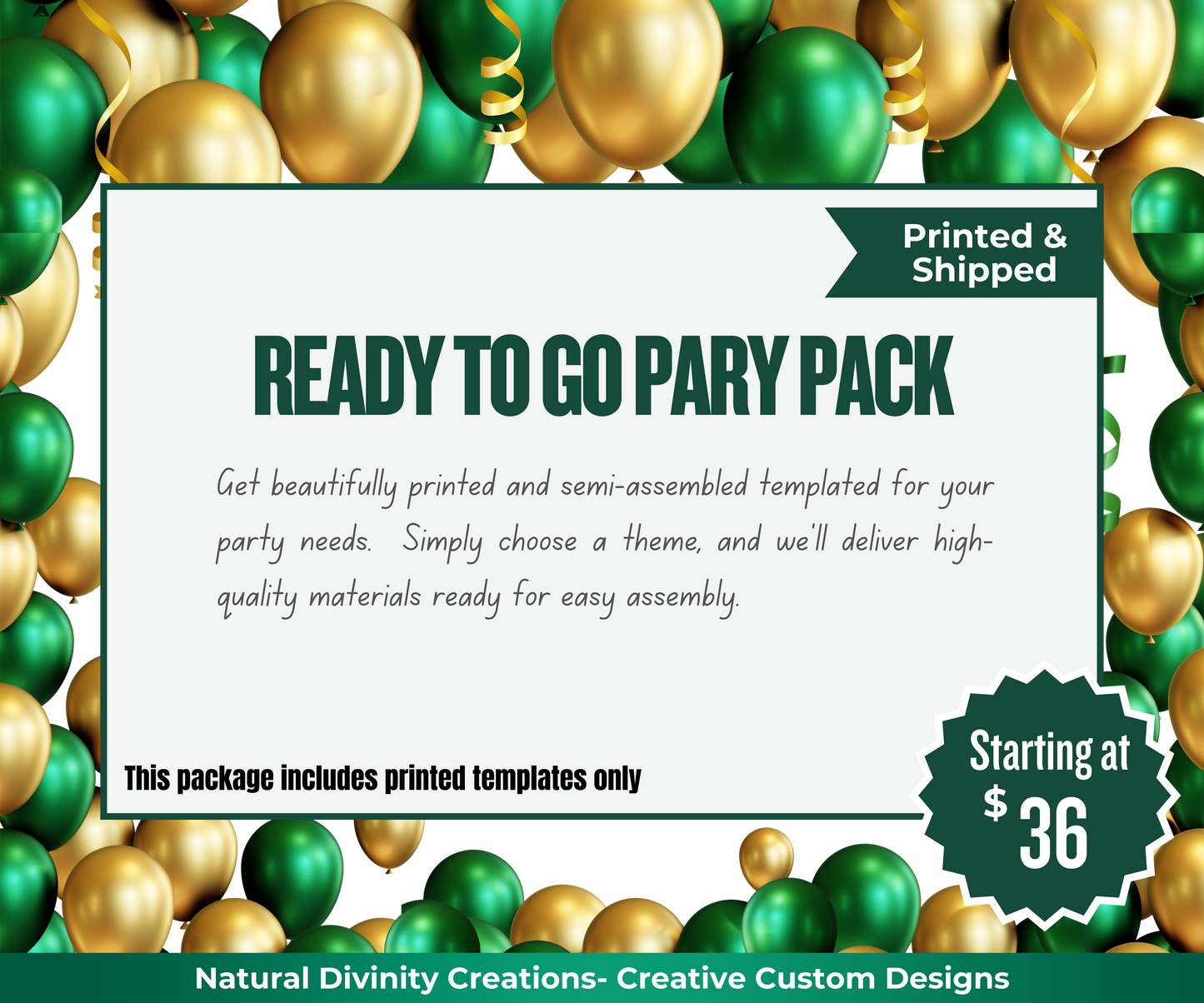 Party Favors Printed and Shipped