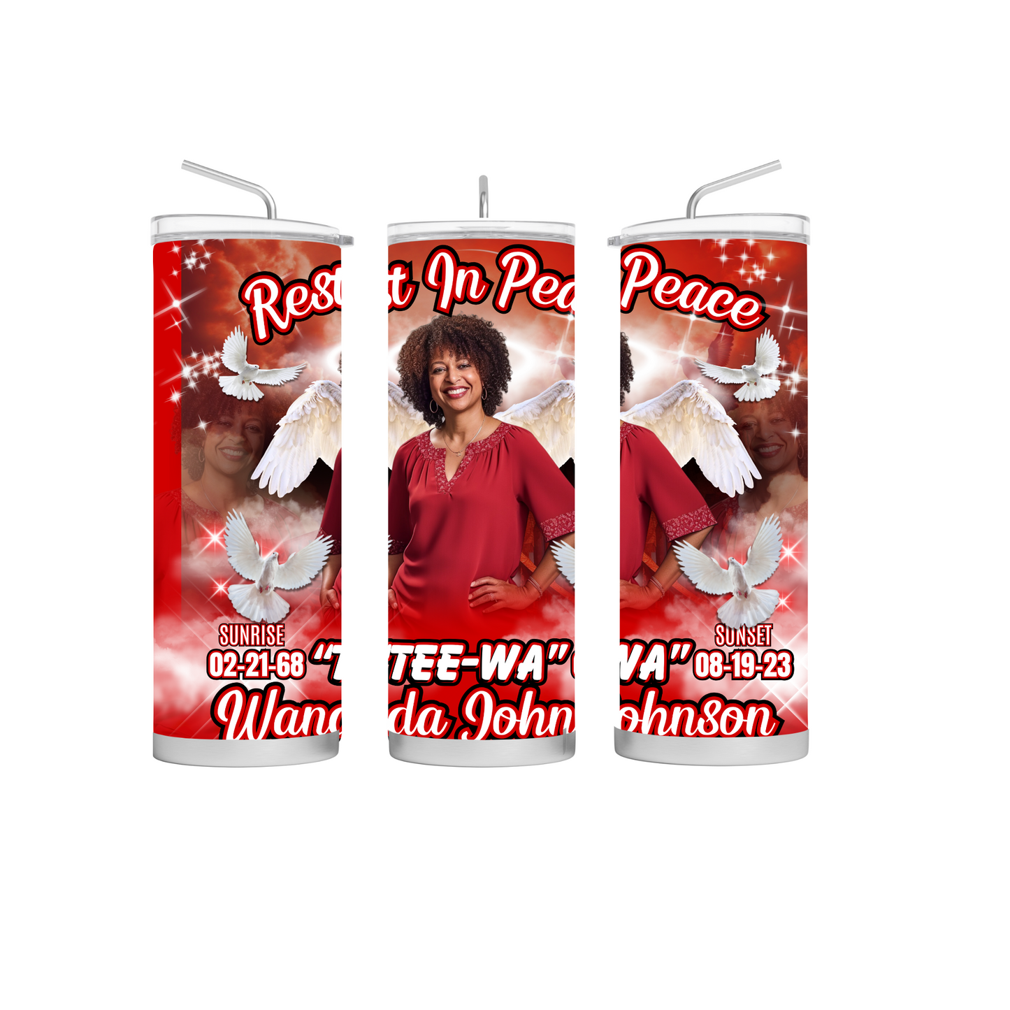 Single Editable Memorial Design (Red)