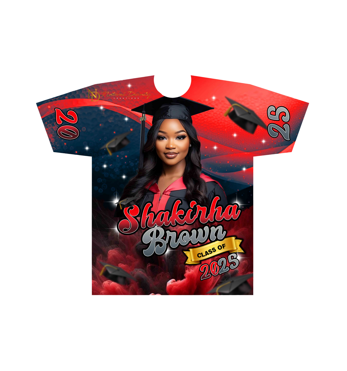 Pre-Designed 3D Graduation Shirt β Class of 2025