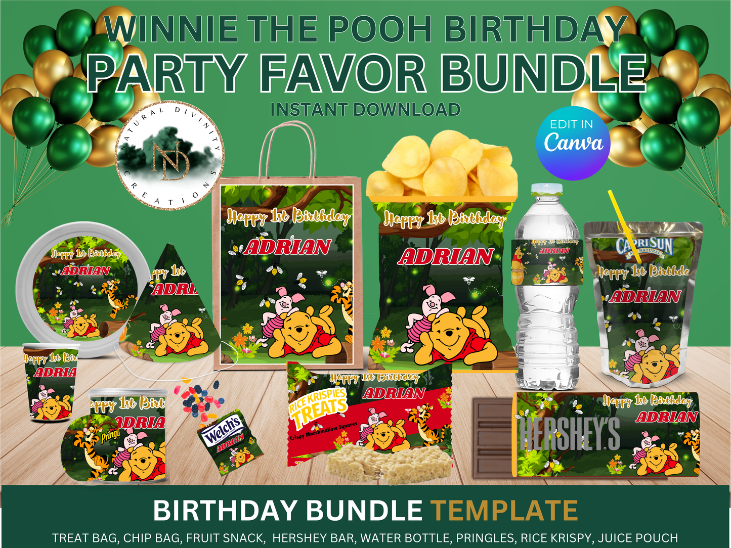 Winnie The Pooh Party Favor
