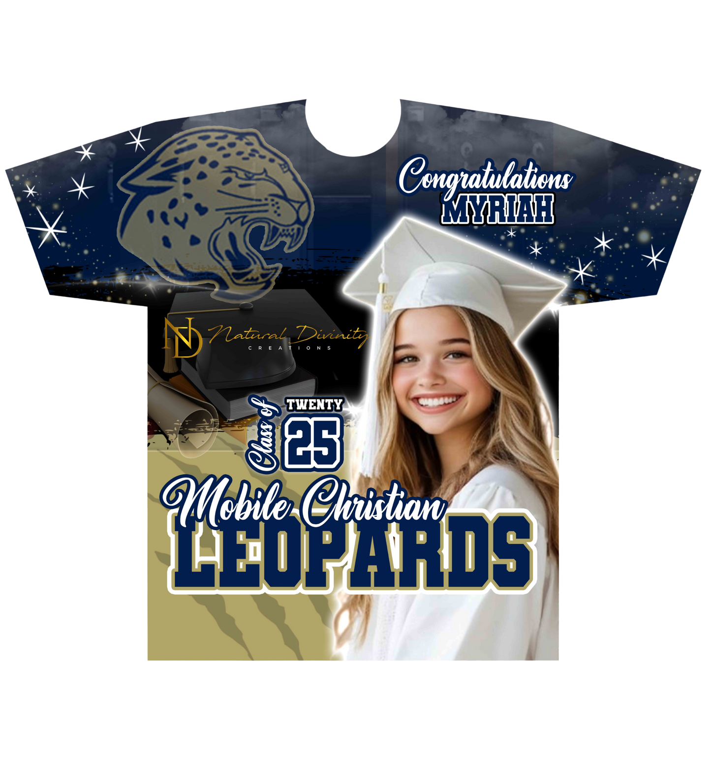 Pre-Designed 3D Graduation Shirt β Class of 2025