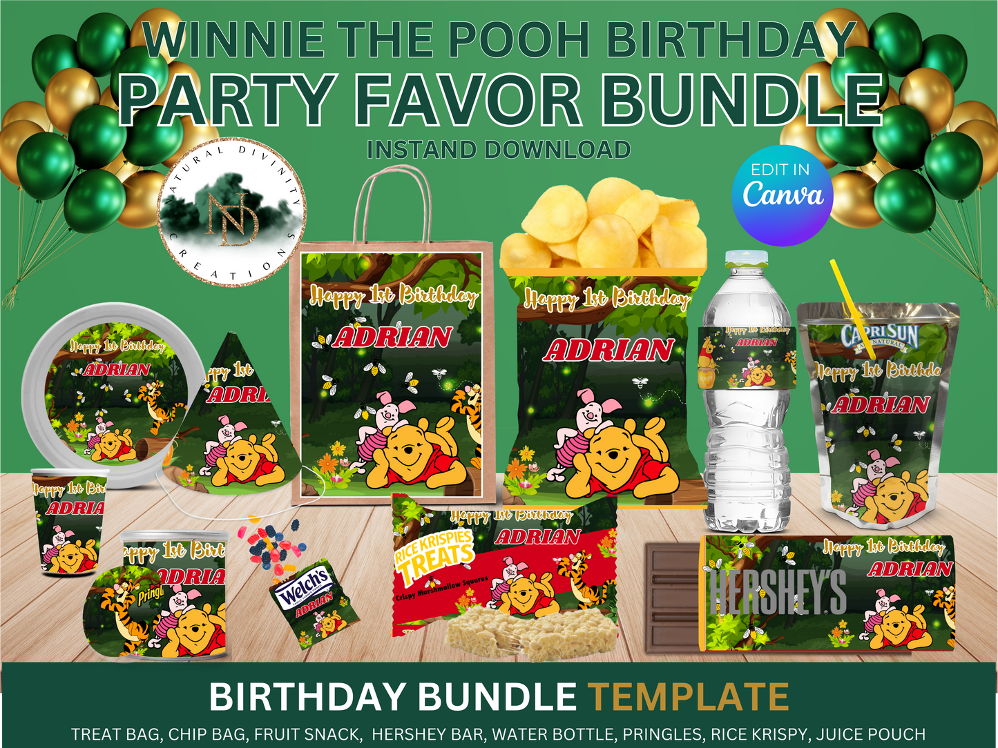 Winnie The Pooh Party Favor