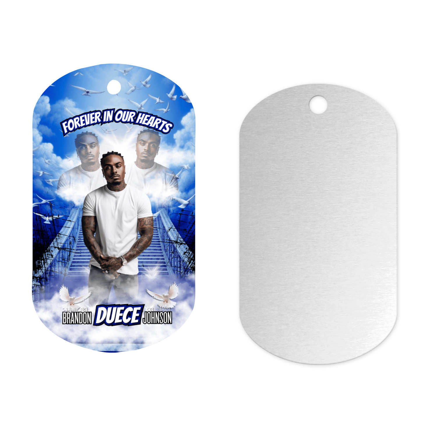 Single Editable Memorial Design (Blue)