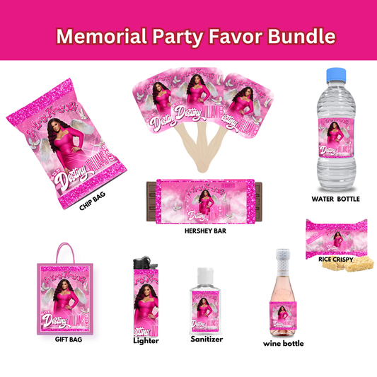 Digital Pink Memorial Treat Favors