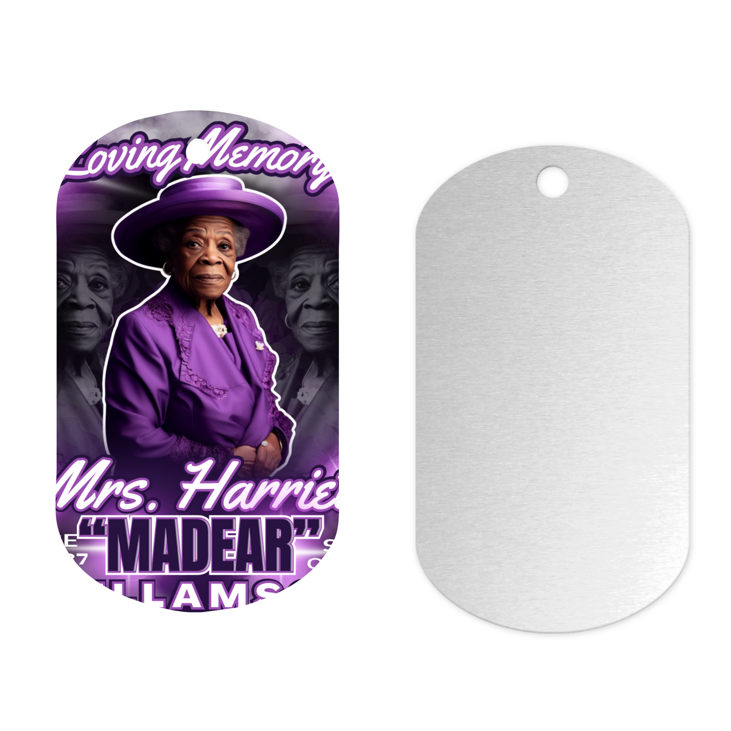 Single Editable Memorial Design (Purple)