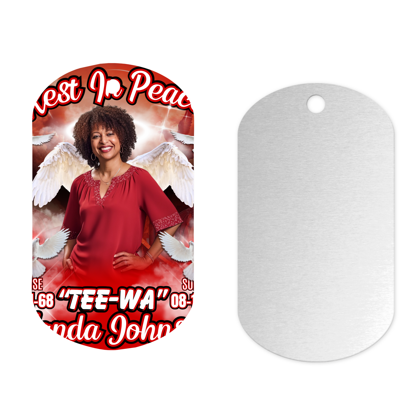 Single Editable Memorial Design (Red)