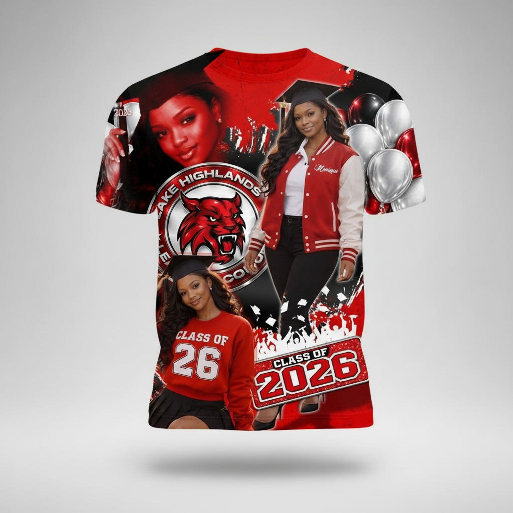 Wildcats Red & Black Graduation Shirt