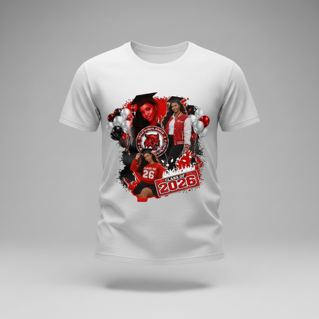 Wildcats Red & Black Graduation Shirt