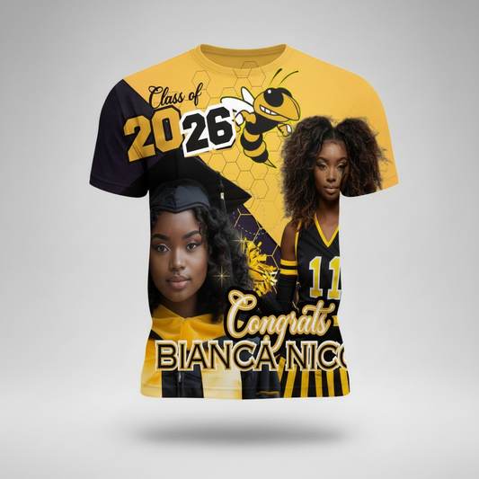 Yellow Burst Graduation Shirt