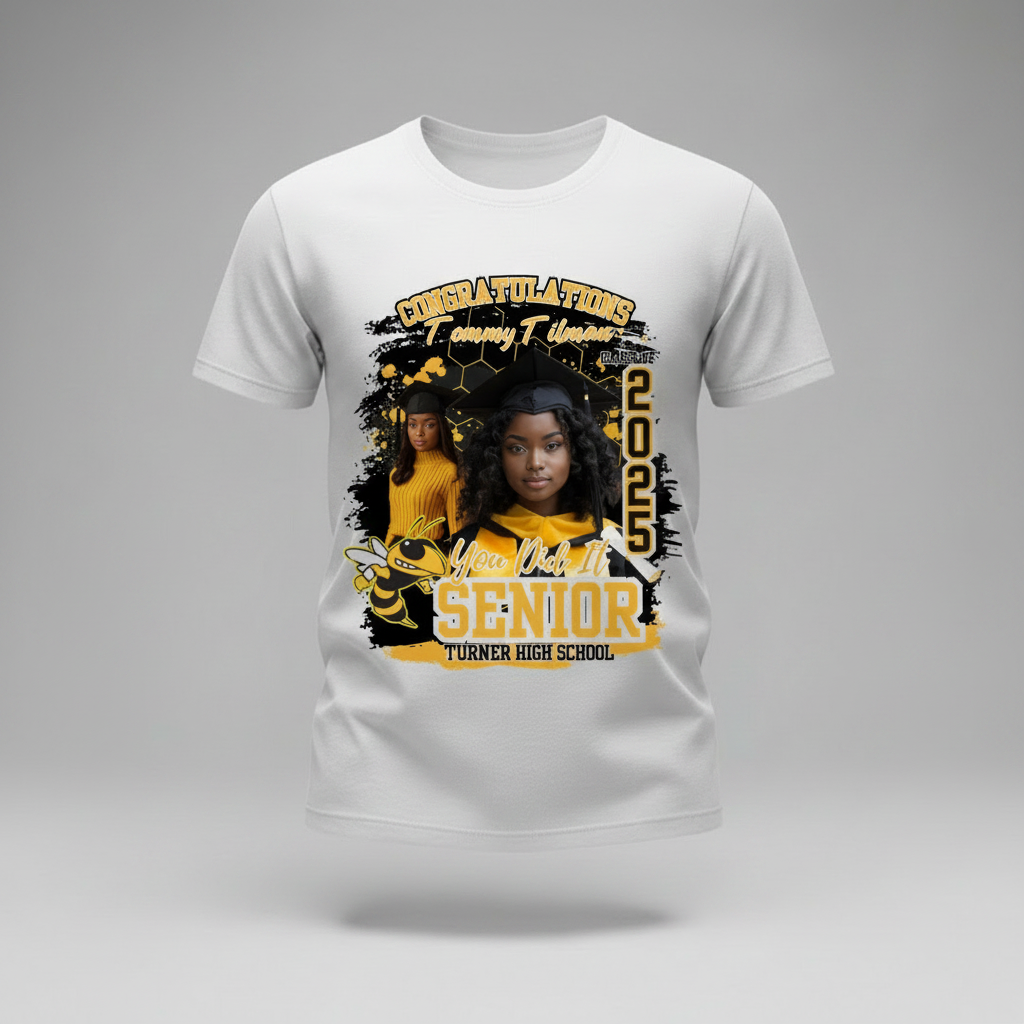 Yellow Burst Graduation Shirt