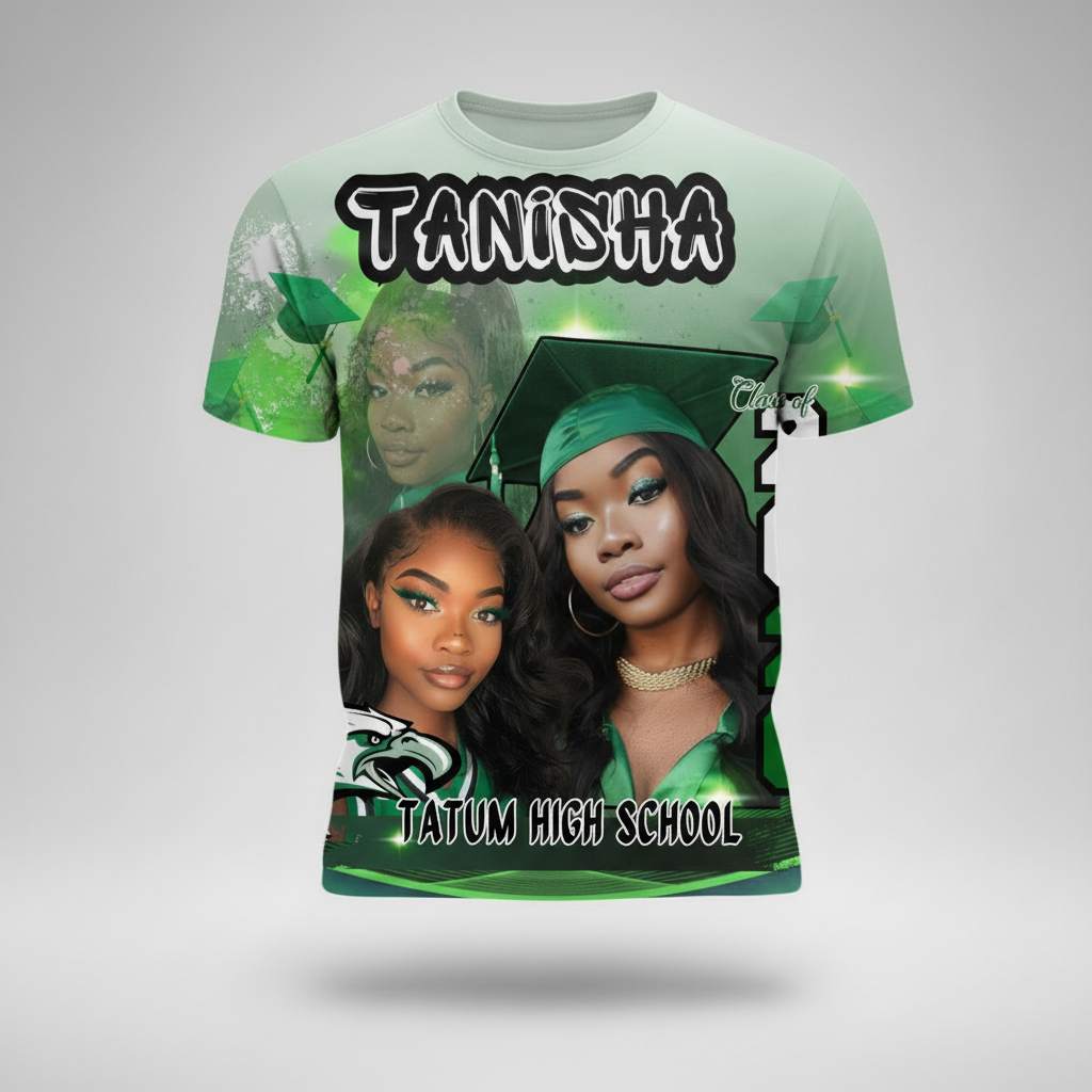 Green Edge Graduation Shirt