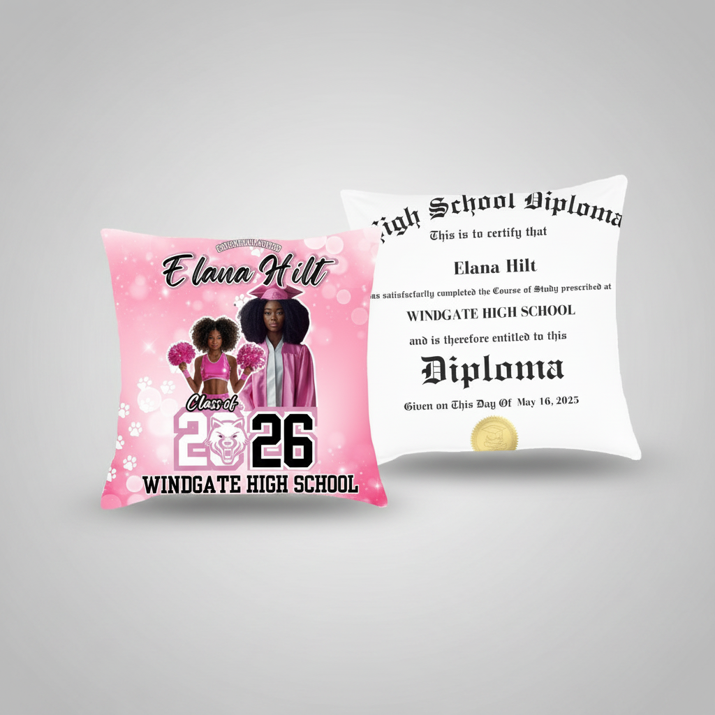 Graduation Pillow — Pre-Designed