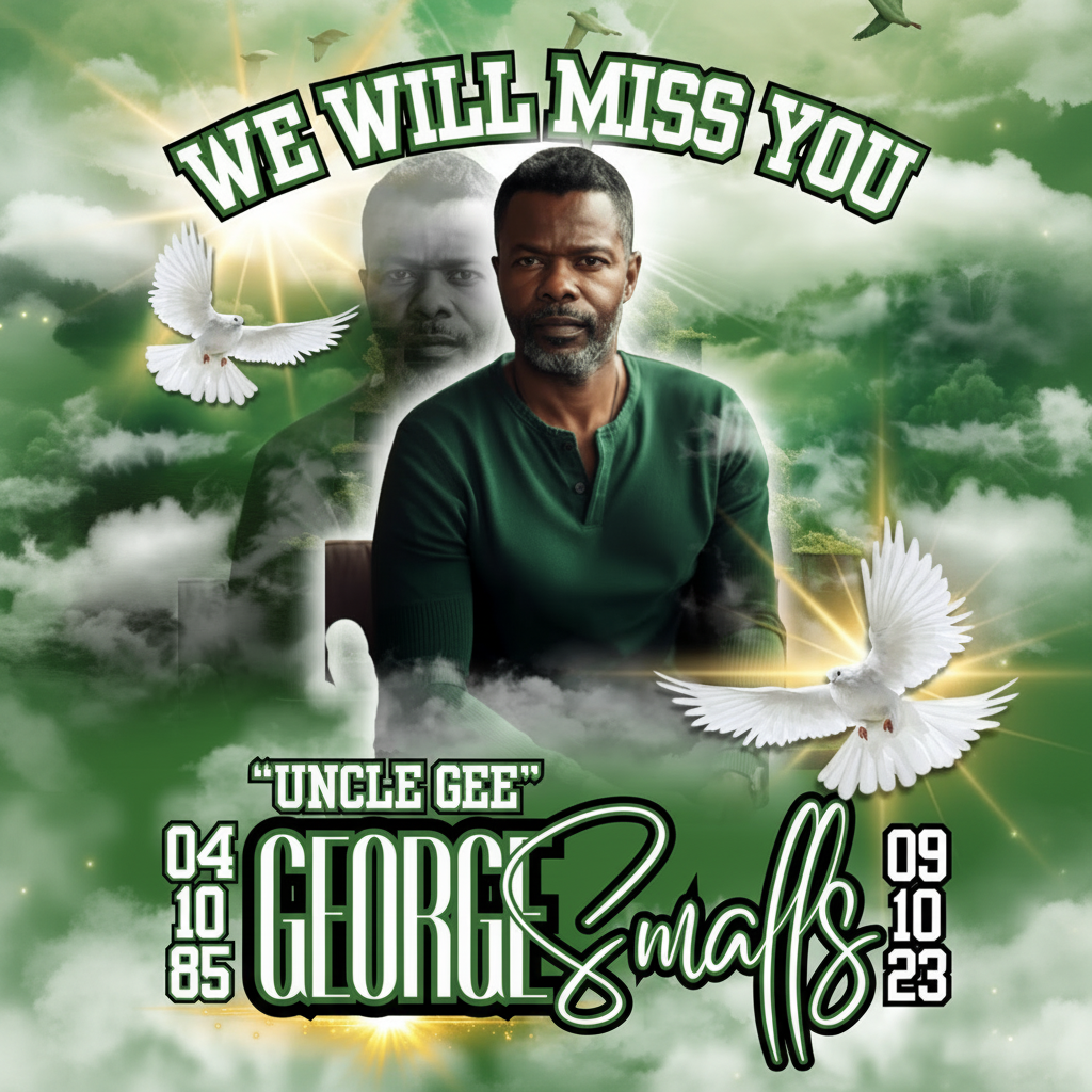 Single Editable Memorial Design (Green)