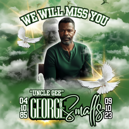 Single Editable Memorial Design (Green)