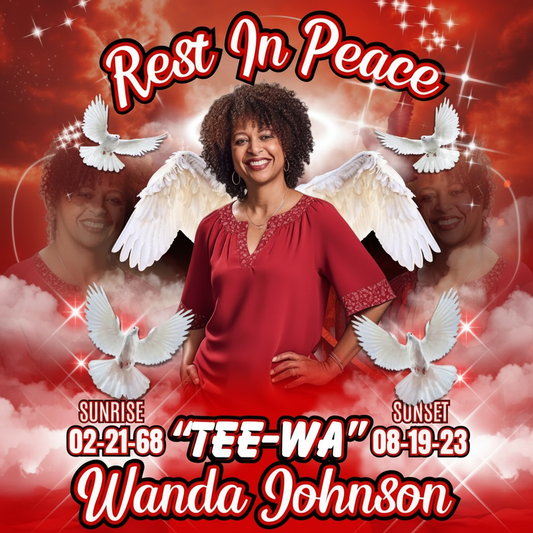 Single Editable Memorial Design (Red)