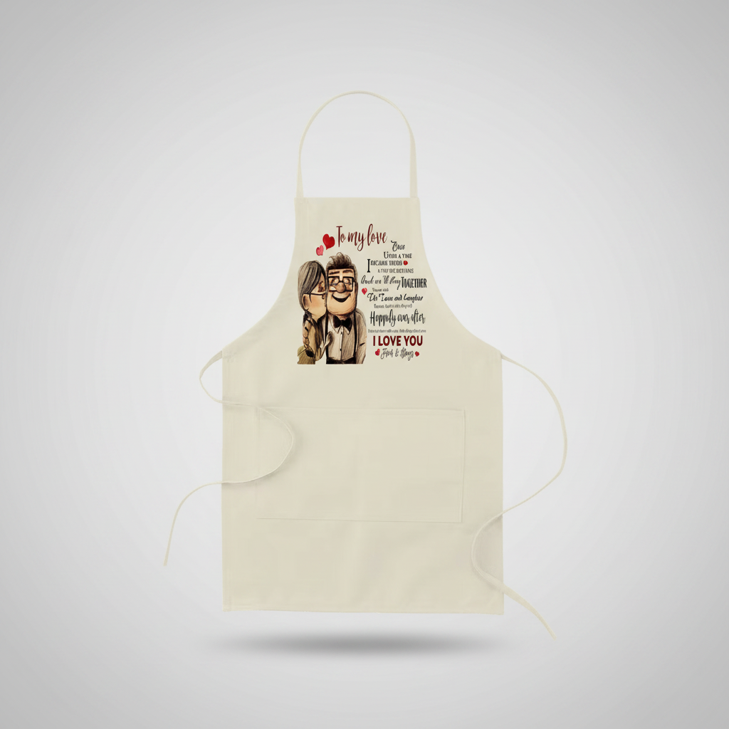 Carl and Ellie To My Love Apron