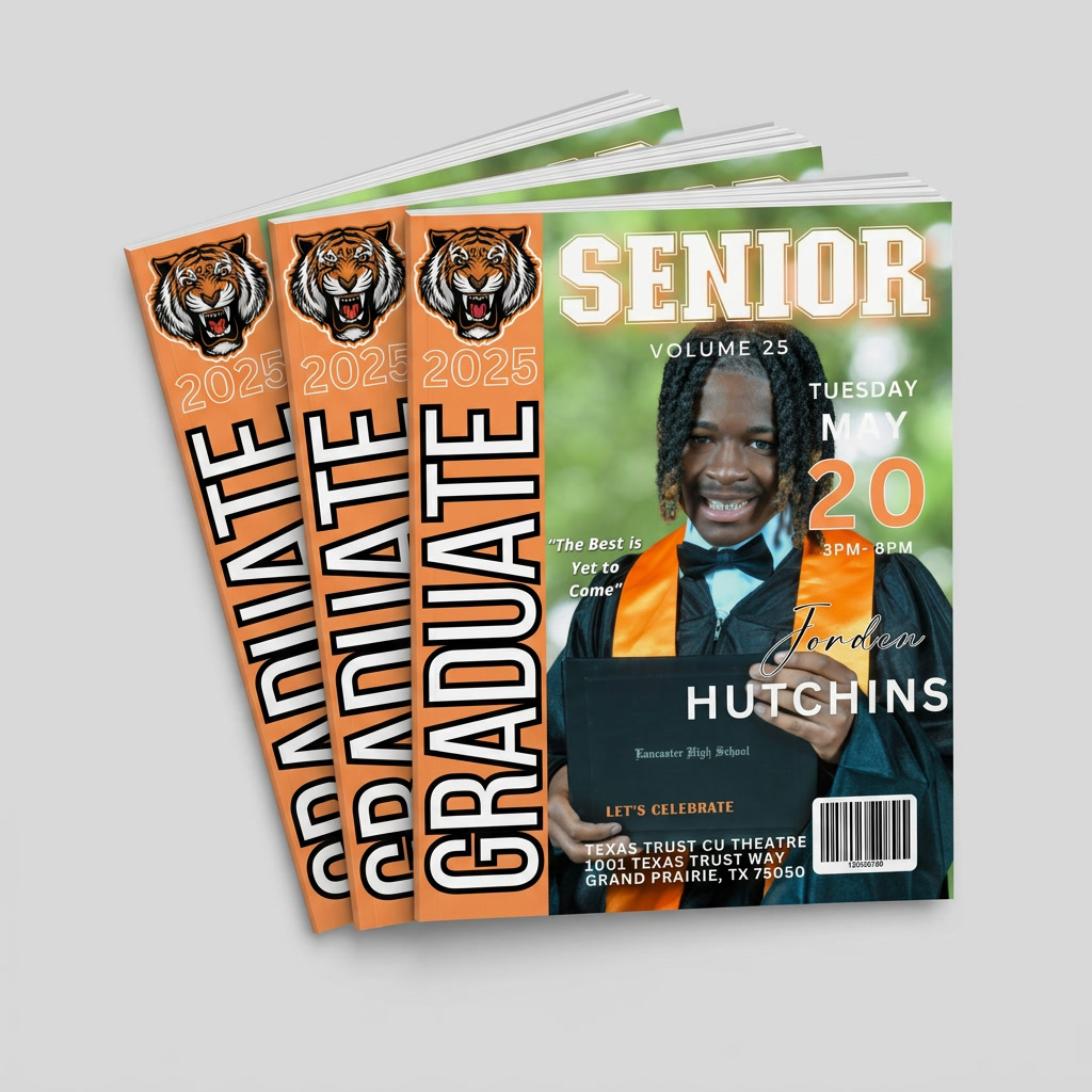 Custom Graduation Magazine Cover Design