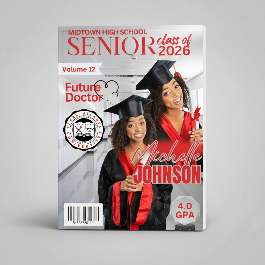 Custom Graduation Magazine Cover Design