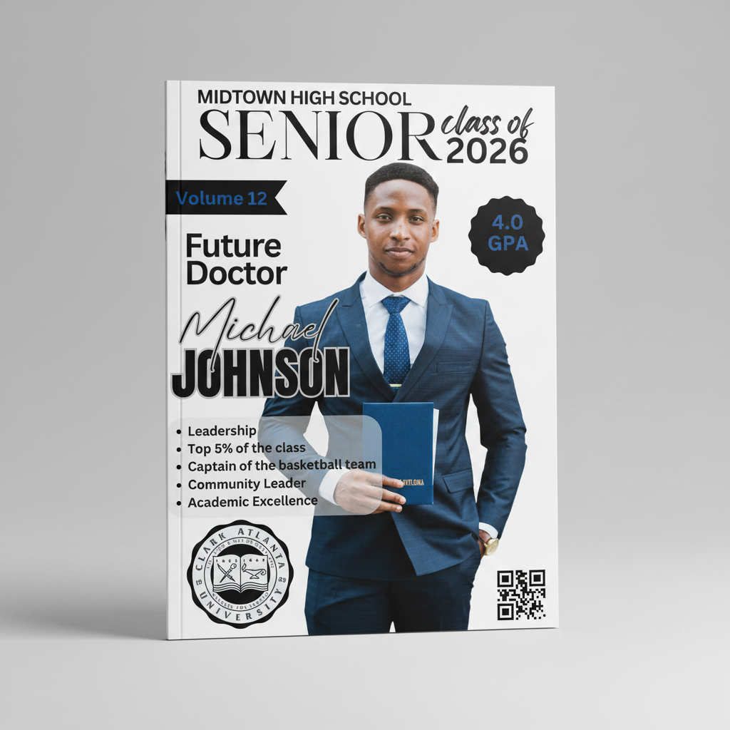 Custom Graduation Magazine Cover Design