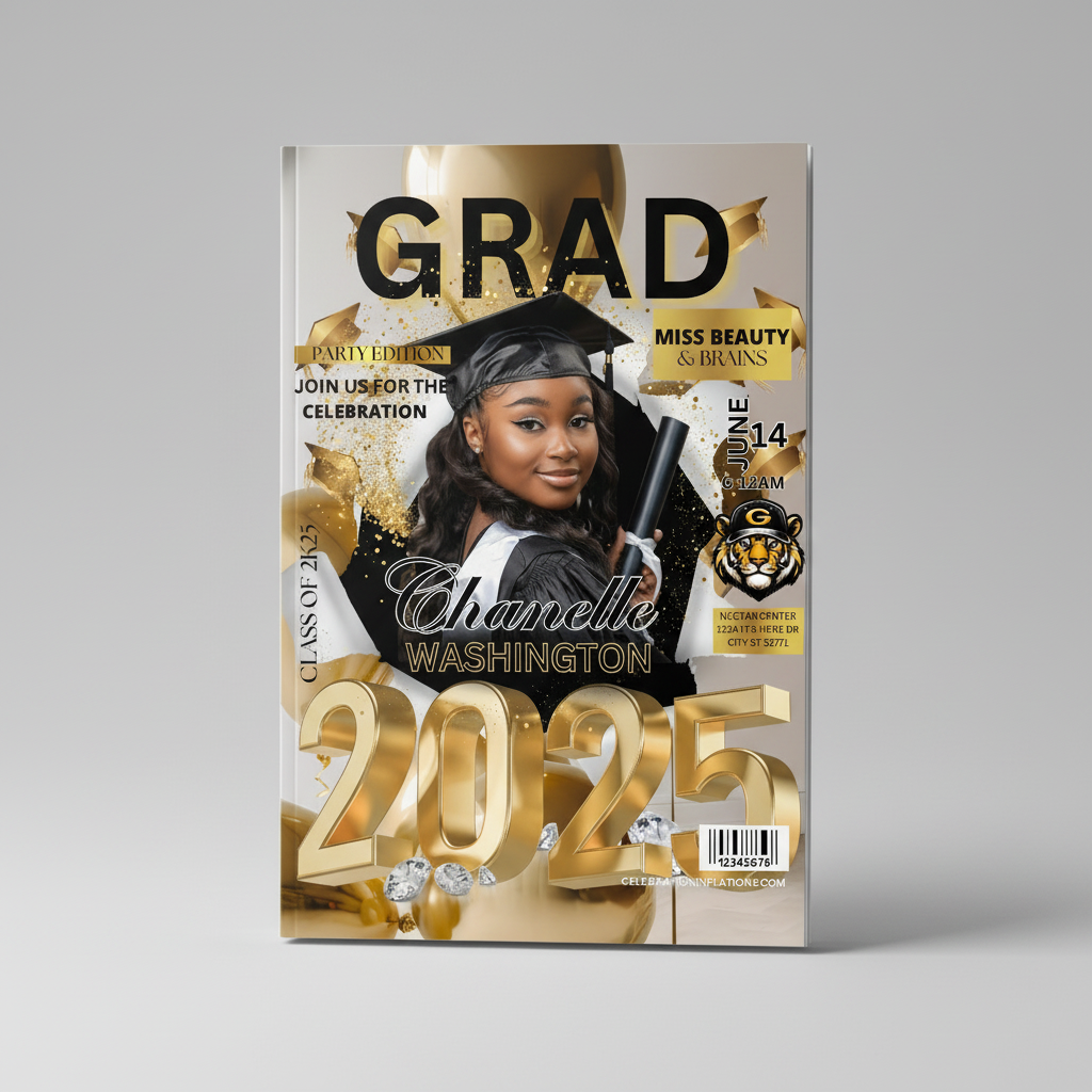 Custom Graduation Magazine Cover Design