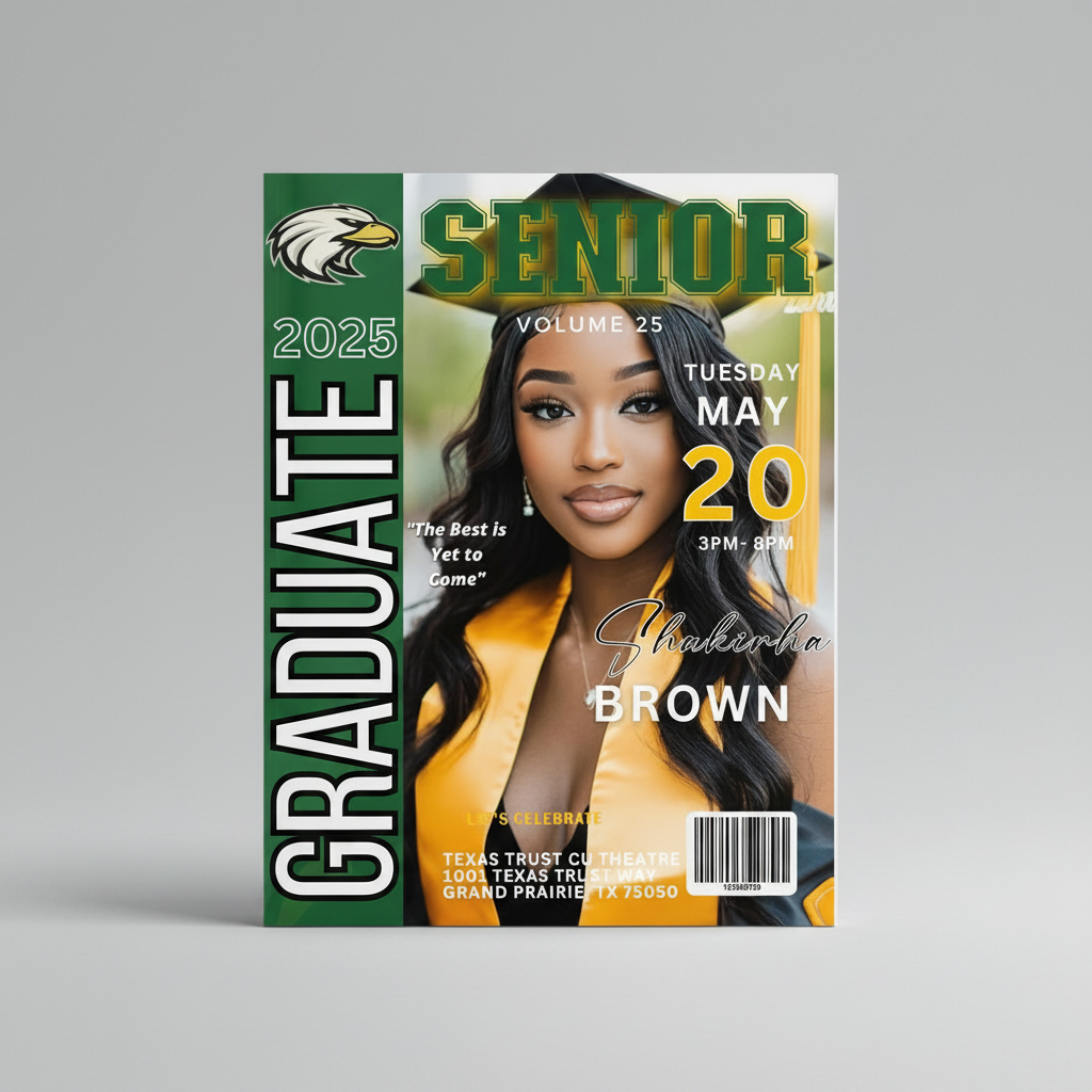 Custom Graduation Magazine Cover Design