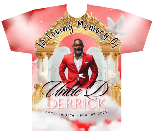 Red and Gold 3D Memorial Shirt